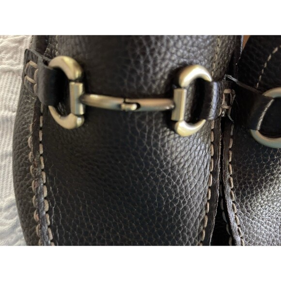 Florsheim Bit Loafers Dark Brown Pebbled Leather Drivers Shoe Mens 10.5 EEE